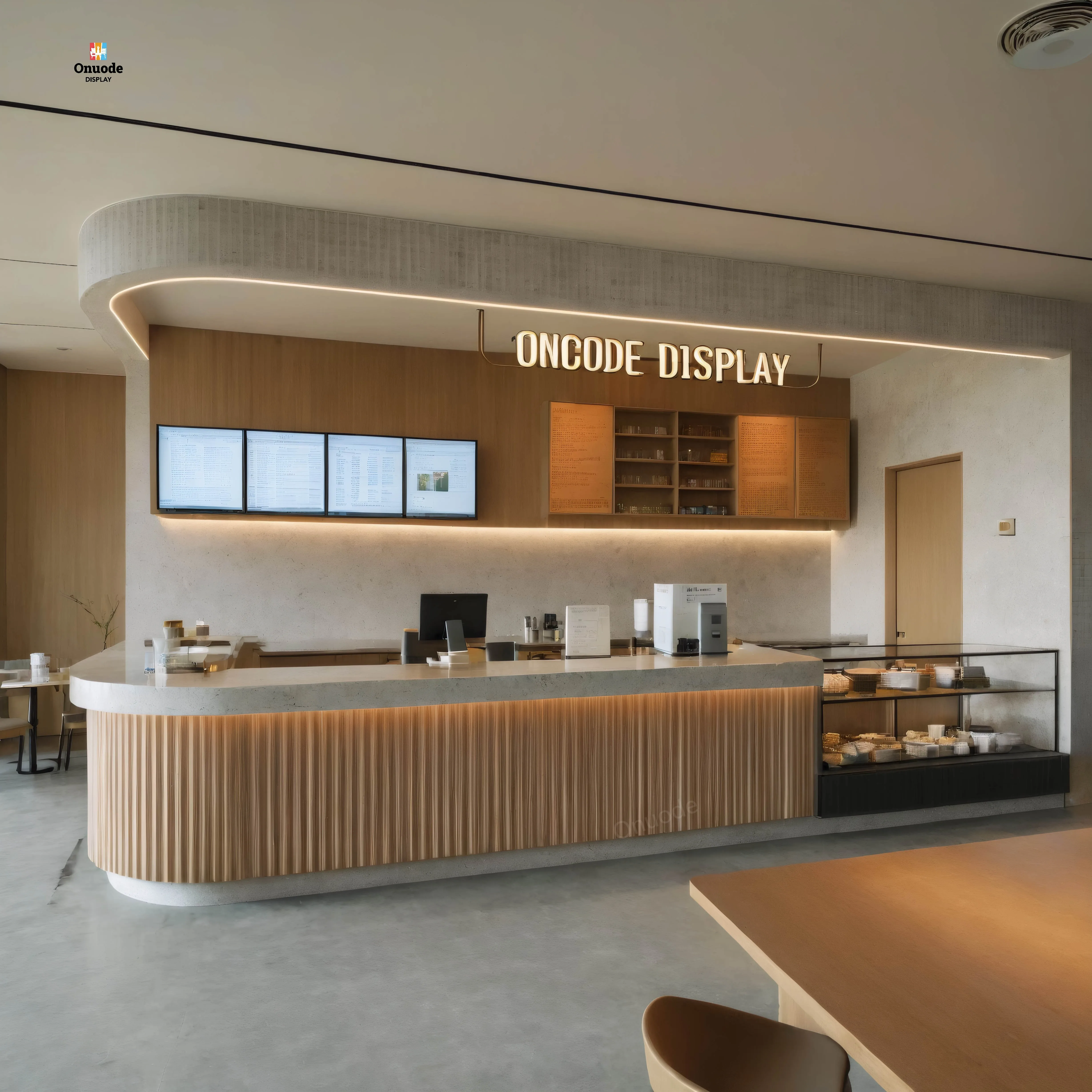 Premium Custom Café Furniture | Stylish Wooden Donut Shop Fixtures | Modern Coffee Bar Counter Design for Sweets & Pastries