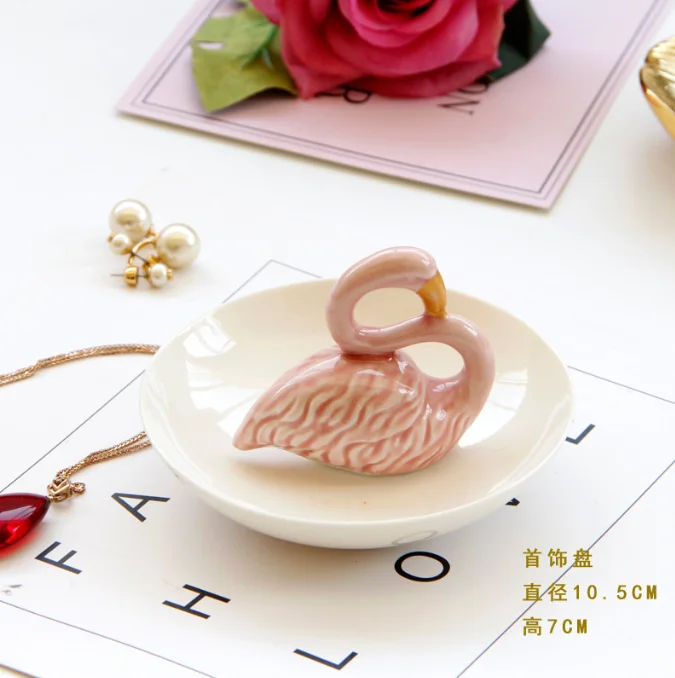Small Ceramic Jewelry Holder Ring Holder Jewelry Storage Plate Trinket