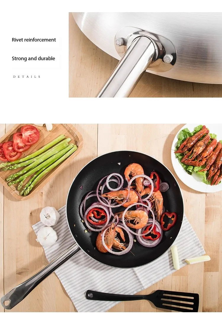 Fts Aluminium Frying Pan Multifunctional Kitchen Gas Induction Frying