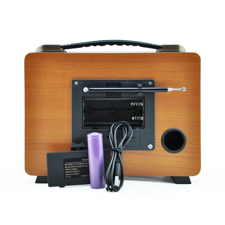  Reproductor de CD de radio portátil, caja de altavoz retro de  madera Bluetooth, radio FM/AM retro con sistema estéreo + AUX, compatible  con reproducción de tarjetas Bluetooth/USB/SD/MMC, para ancianos y niños 