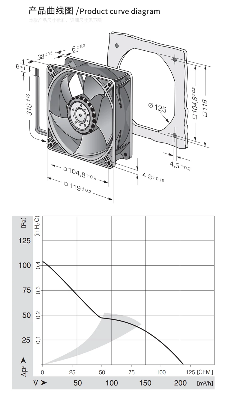 Ventilation wind Cabinet 120*120*38mm cooling fan Variable axial fan New fan 4414N