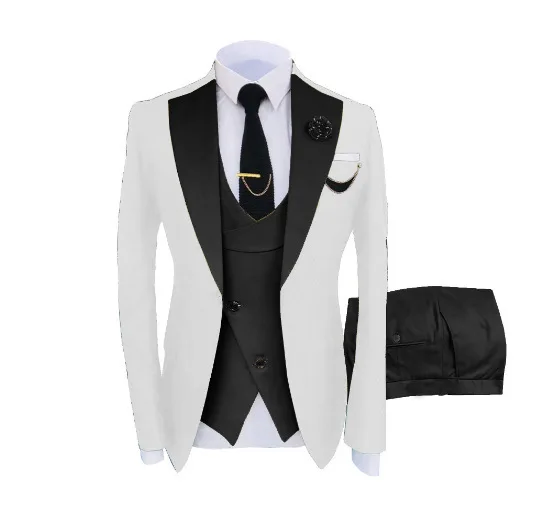 2024 Latest Design Wholesale Men Suits Tailored Suits For Men Wedding Dress 3 Piece(Blazer+Vest+Pant