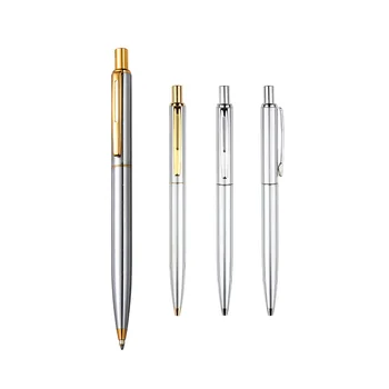 Luxury Stainless Steel Silver Gold Metal Gift Ballpoint Pen