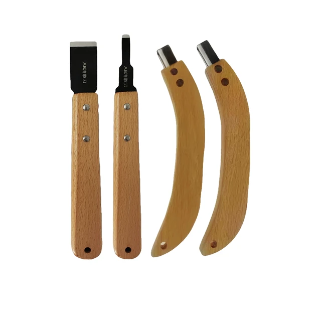 4-piece set of car headlight repair tools wooden handle cold glue knife cleaning glue knife