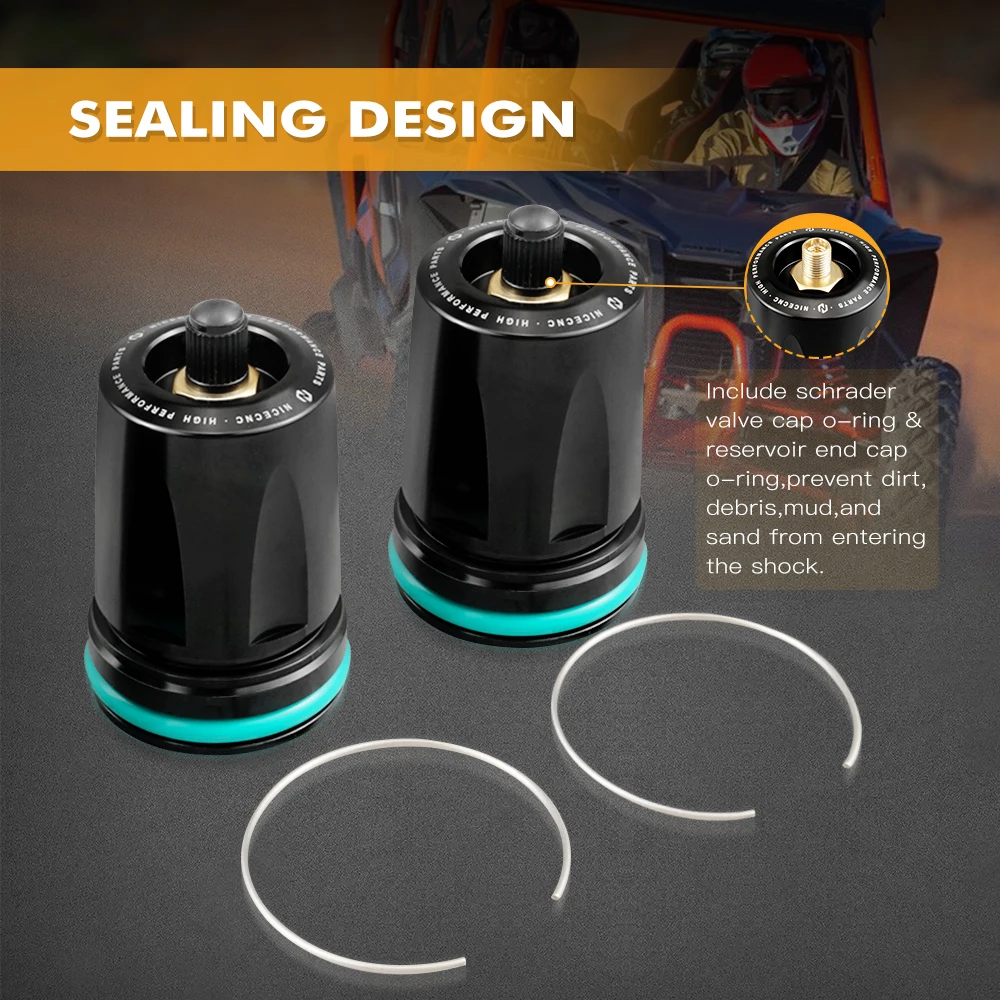 Nicecnc 44mm Front Shocks Nitrogen Reservoir End Caps For Polaris Rzr