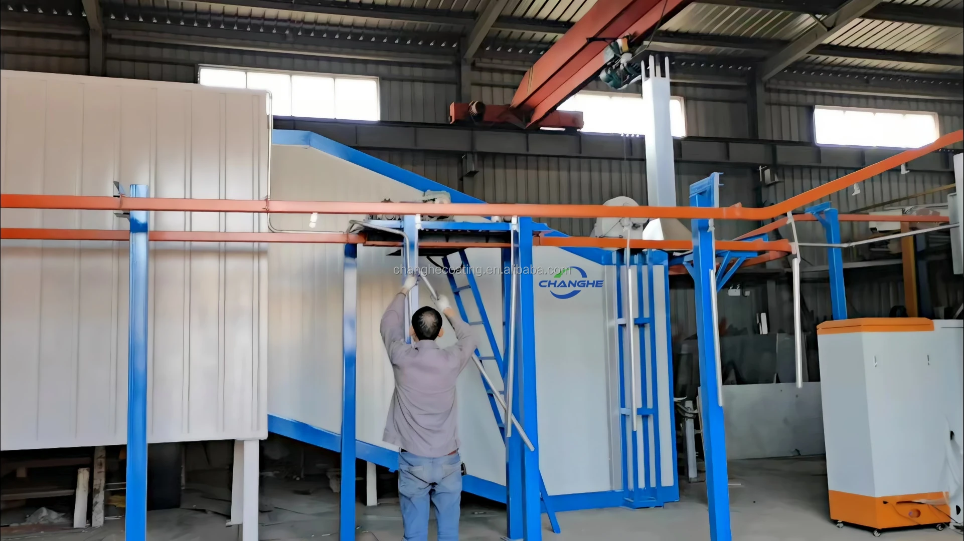 Changhe Full Automatic Electrostatic Powder Coating Line for Spray ...