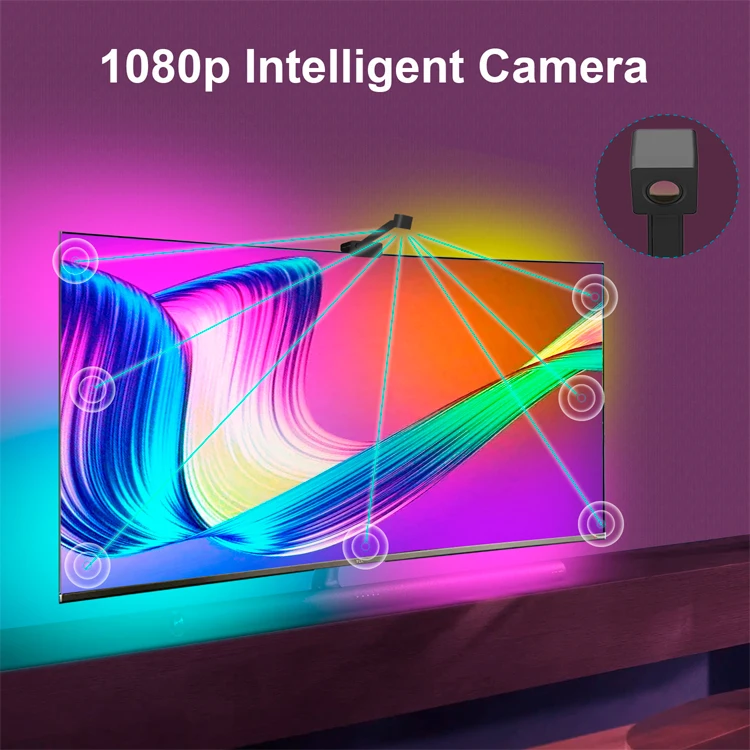 TUYA APP TV Screen Color Picker RGB Full Color LED TV Background Smart ...