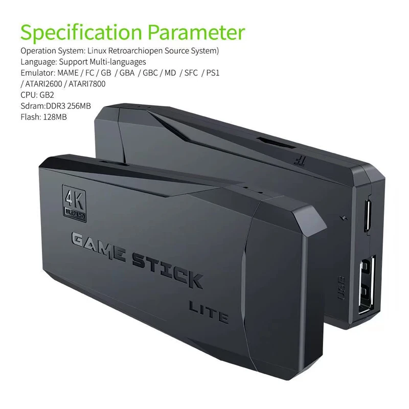 64G игровой джойстик Lite 4K M8 Ретро игровая консоль автомат HD беспроводной Семейный Мини 10000 ТВ Видео игра Флешка 4k 64
