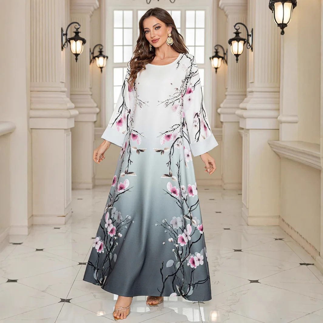 beaded robe dress elegant beaded long sleeve robe dress