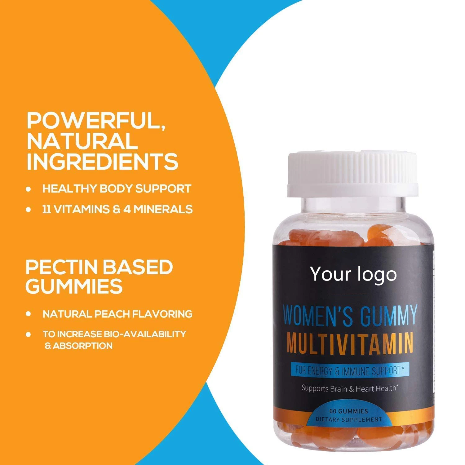 Women's Daily Multivitamins Contain Vitamins A B6 B12 C D3 E Calcium ...