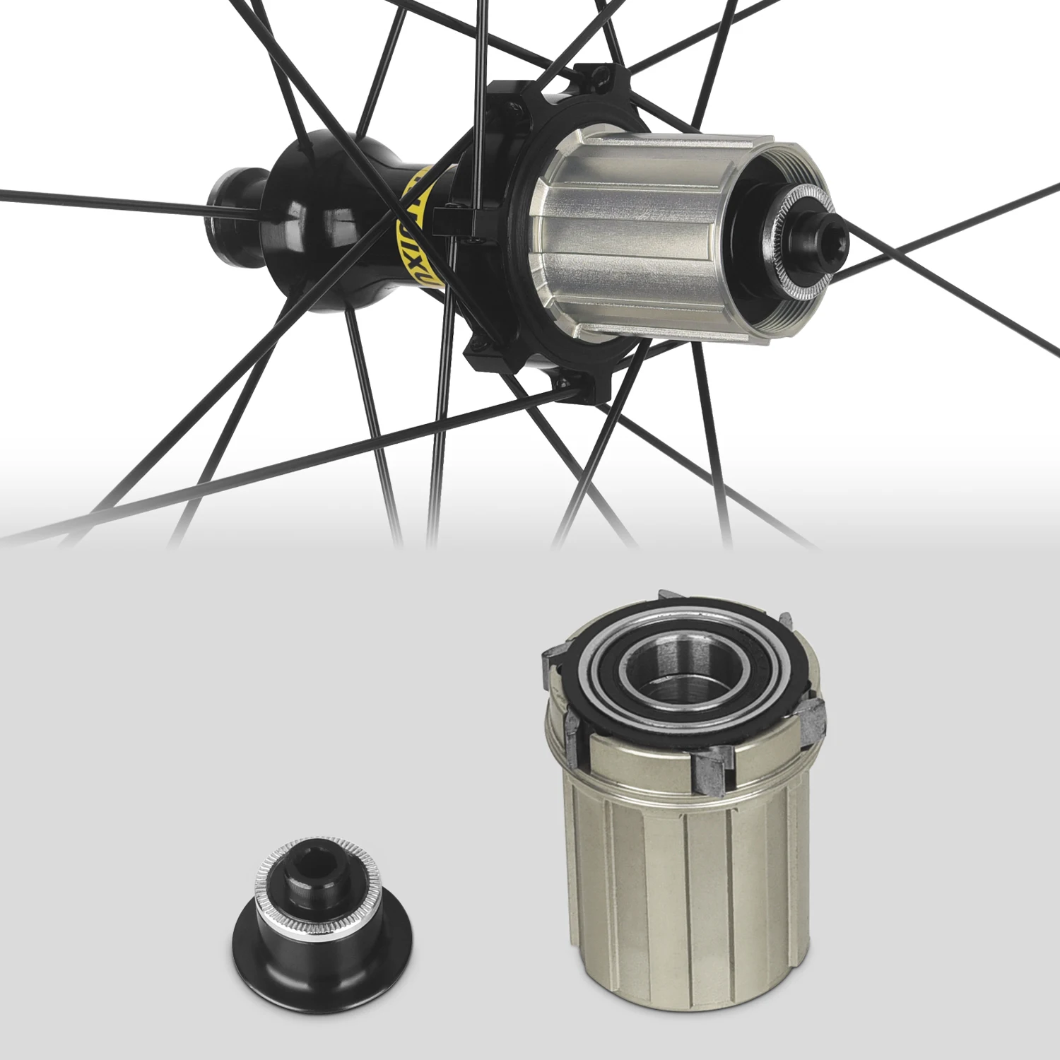 RUJIXU 700C UltraLight Road Bike Wheelset with 30mm Rim Depth V/C