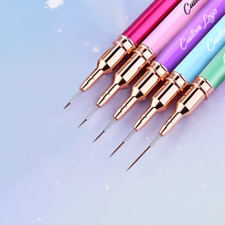 5 цветов в 1 наборе кисти для ногтей с индивидуальным логотипом супертонкий лайнер 7 мм 9 15 20 25 набор кистей ногтевого