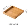 Plateau en bambou et bois, 9 compartiments [convient aux assiettes de 9 cm]