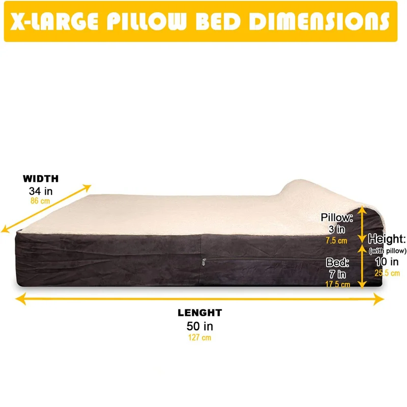 Modern Orthopedic Big Dog Bed Waterproof Memory Foam Pet Bed With Anti