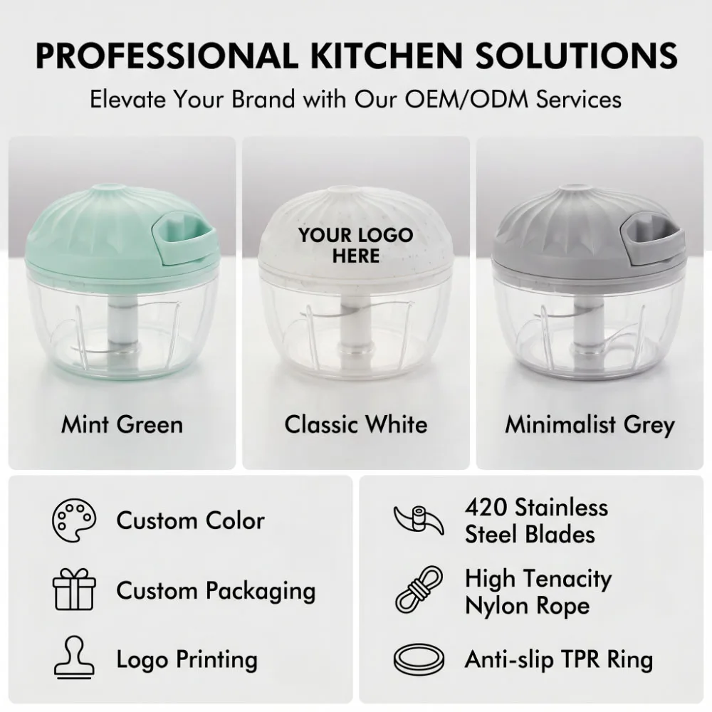 Mini Cordless Hand Pull Food Processor Salad Tool Adjustable High Speed Vegetable Chopper Garlic Cutter_voghion.com