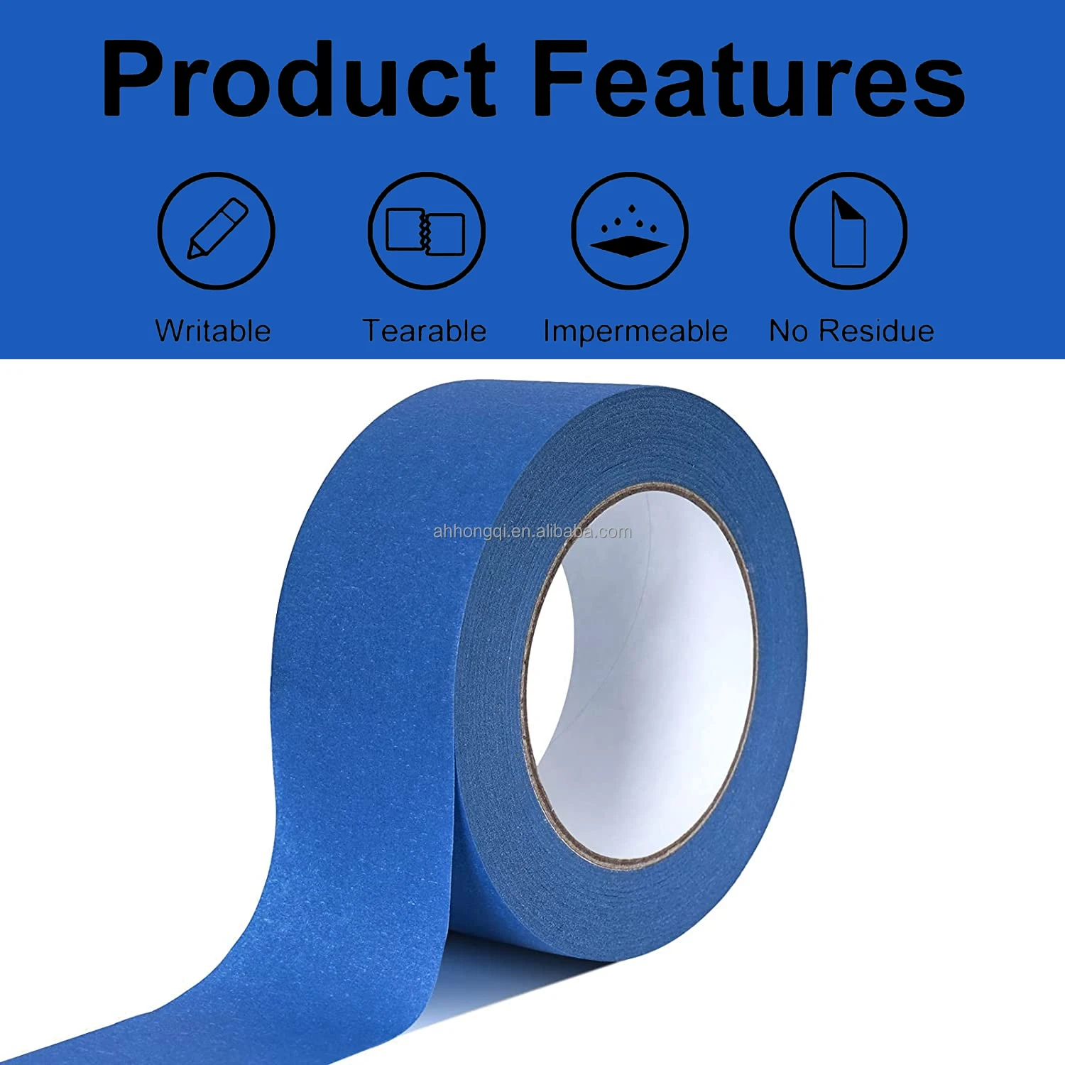 14 Days Uv Resistant Blue Painters Masking Tape Water Acrylic Glue No
