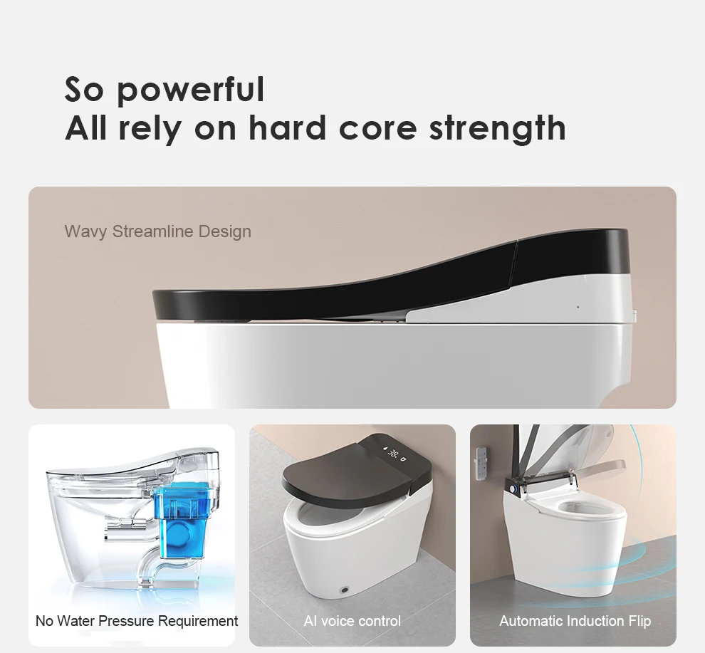 product auto open sensor flush automatic ceramic one piece toilet bowl intelligent electric toilet bidet bathroom smart toilet-14