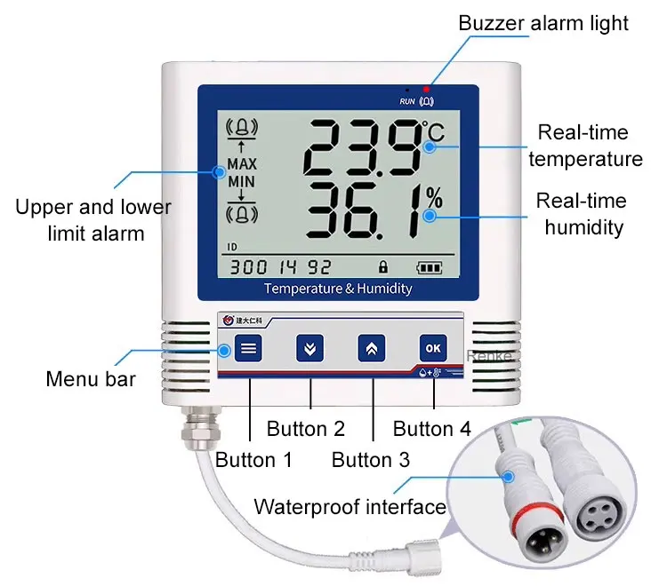 Renke Temperature Humadity Data Logger USB Temperature Recorder for Cold Chain Logistics