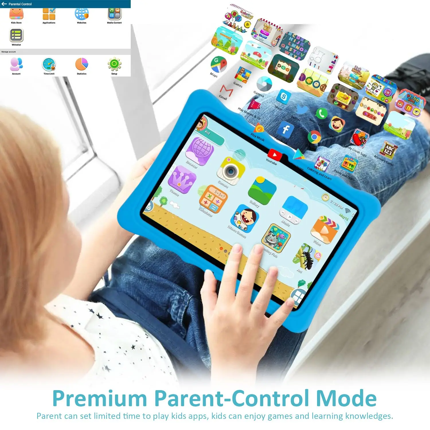 Cheapest 10 Inch Android Kids Tablet with Covers 32GB Rom Educational Tablet Pc for Children Used