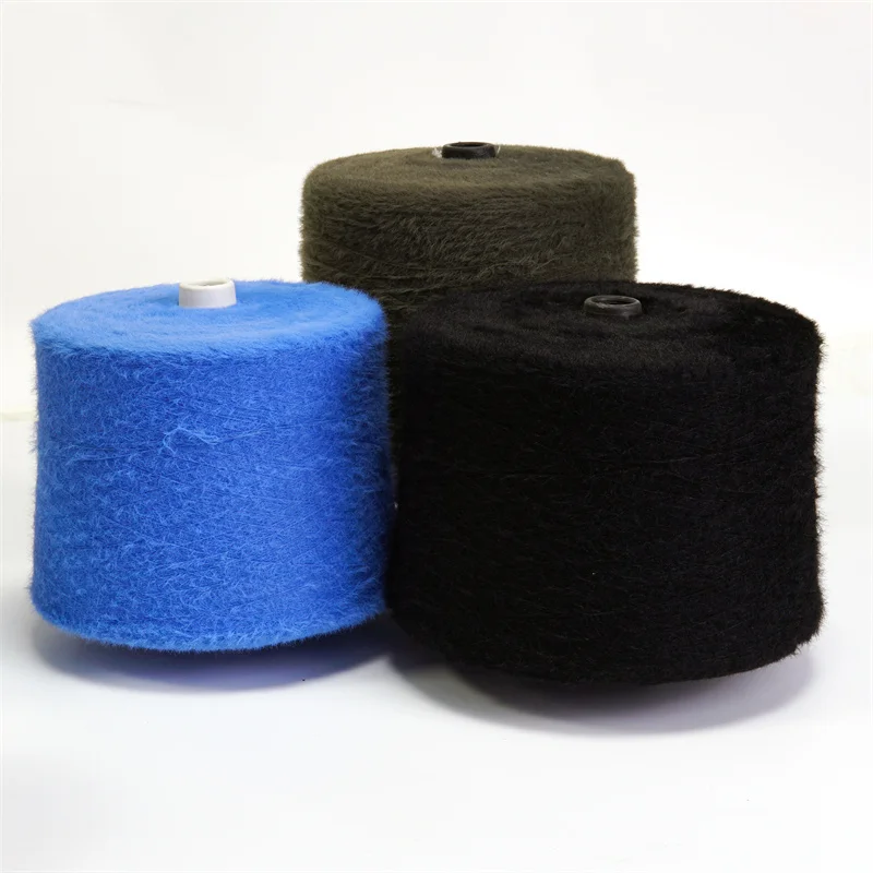 High quality Nylon Hair Yarn 100% nylon mink feather yarns 1.3cm types of fancy yarns for knit sweater