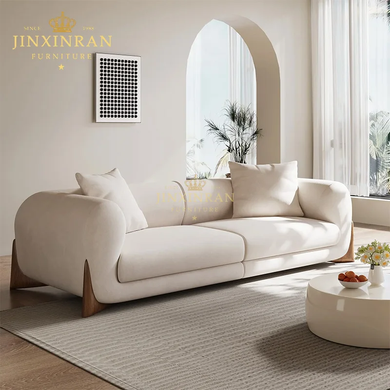 Minimalist Style Modern Simple Luxury Small Couch Living Room Sofa Cashmere White Sofa