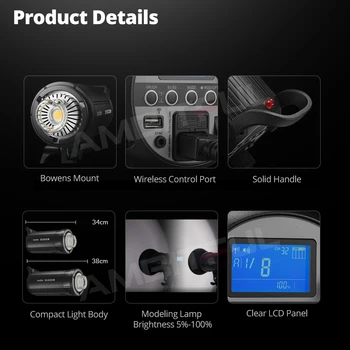 Godox SK400IIV SK400II-V 2.4G X System Professional Compact Studio Flash Camera Flash Lights for Studio Photography detail image