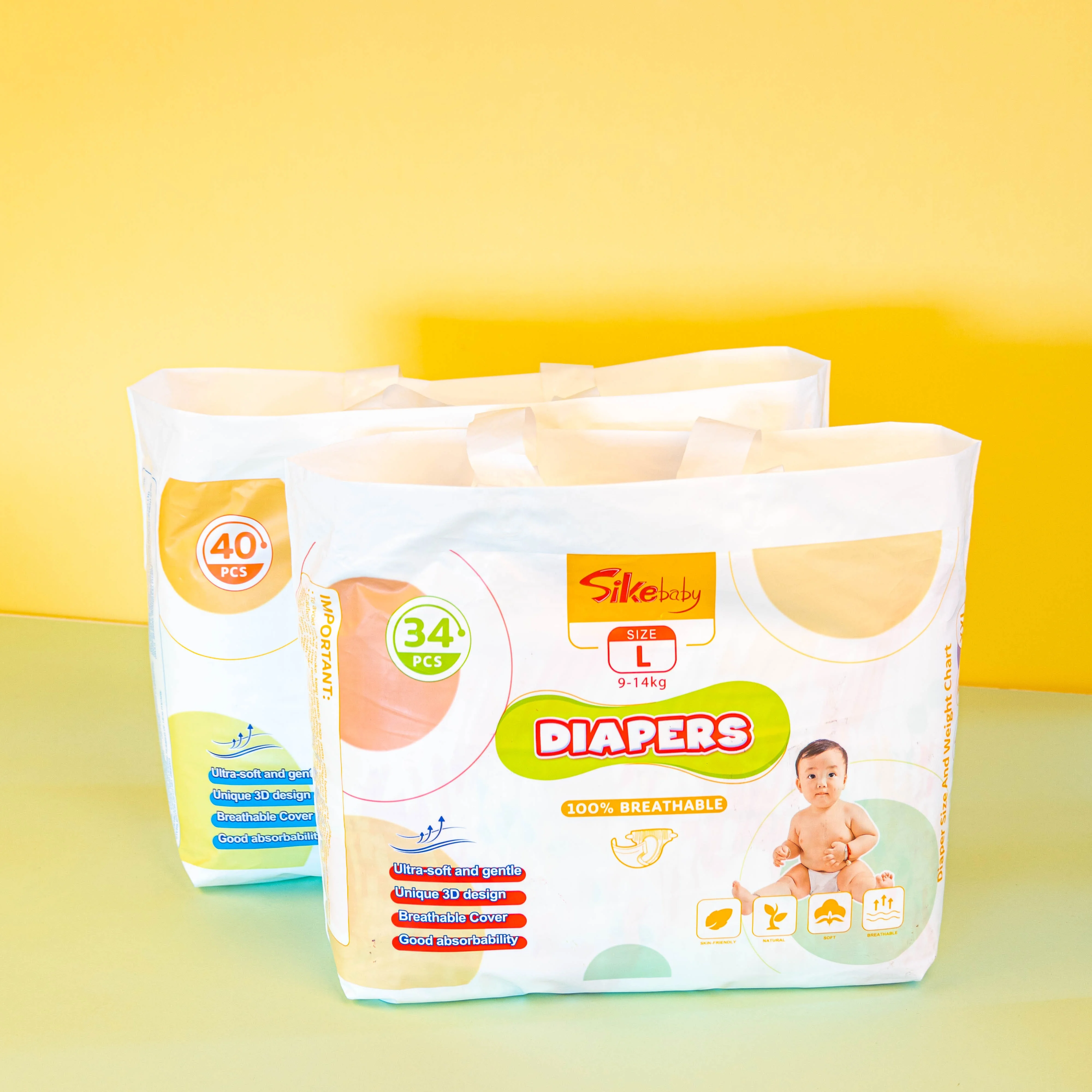 Disposable Fluff Pulp Huge Absorbency Pampers Baby Diapers Free