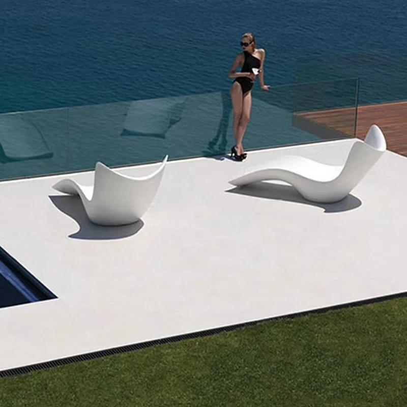 Уличные белые пластиковые пляжные стулья со светодиодной подсветкой пляжный