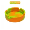 Tie-dye redondo verde y naranja