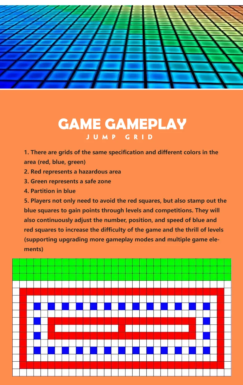 Activate Game Led Floor Light Dance Game Interactive Pressure Sensing