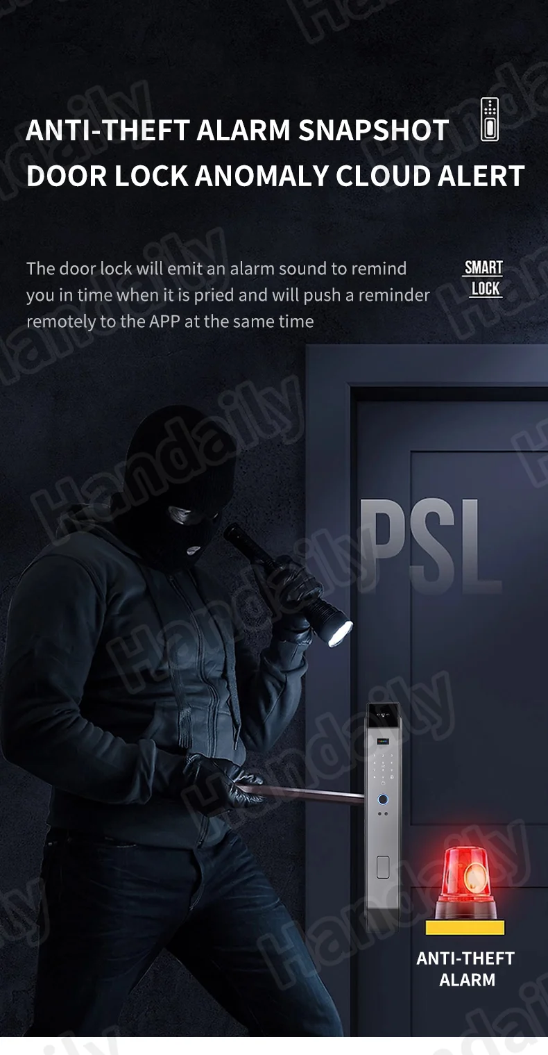 factory security tuya wifi 3d face recognition fingerprint smart lock keyless intercom digital cerradura inteligente door lock xf14s-5