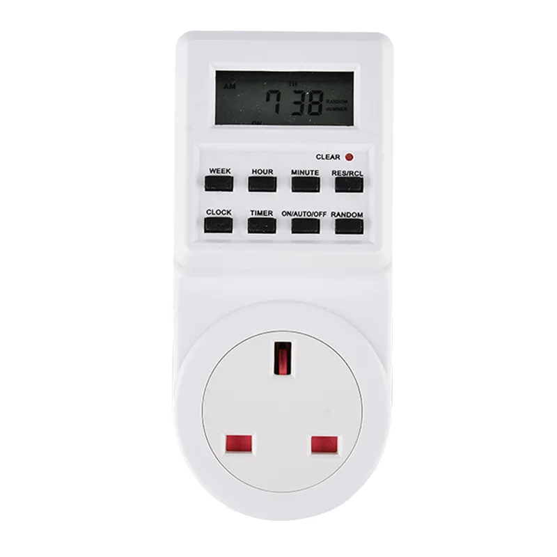 British Small Screen Timer Switch Socket Air Conditioner Kitchen Timer ...