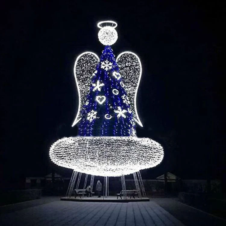 Large Christmas Decorations Angels with LED Lights Light up Christmas Angel with Trumpets