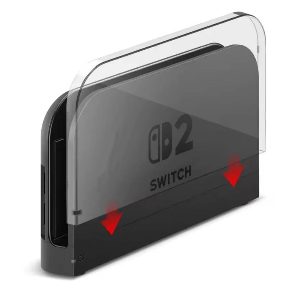 For Nintendo Switch 2 Game Console Base Crystal Cover Transparent Protective Case Shockproof Scratch-Resistant Laudtec