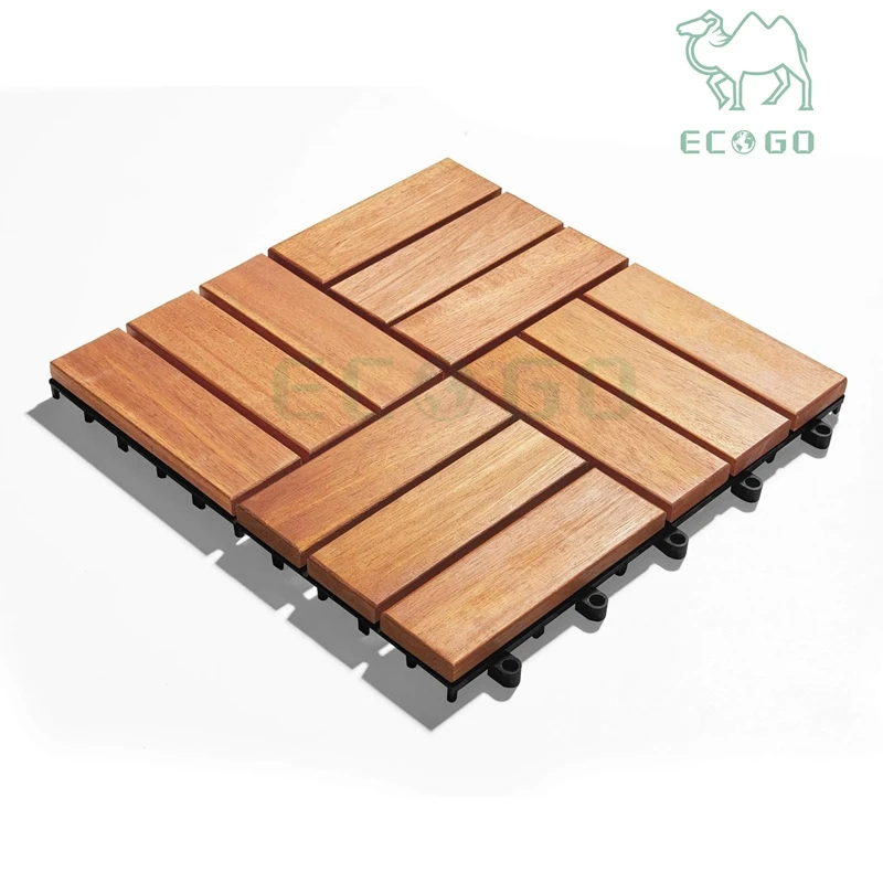 Eyecatching Patio Tiles Wood Floor Tiles Acacia Wood Weatherproof Easy