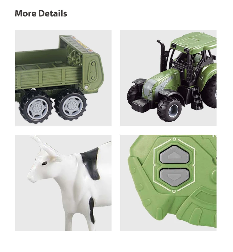 Remote Control Tractor Trailer 27mhz 4ch Rc Farm Tractor Remote Control Farm Car With Carrying