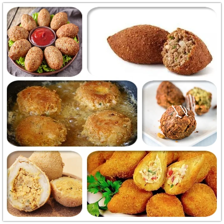 High Efficiency Automatic Kibbeh Maker Arancini Machine Falafel Make Machine Rheon Encrusting Machine for Making Coxinha