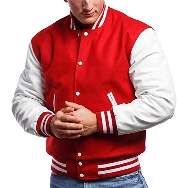 Men's Baseball Jacket Long Sleeve Windbreaker For Men_voghion.com