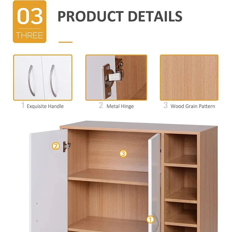 Modern Shoe Cabinet Wooden Shoe Cabinet Closed Shoe Rack Cabinet ...