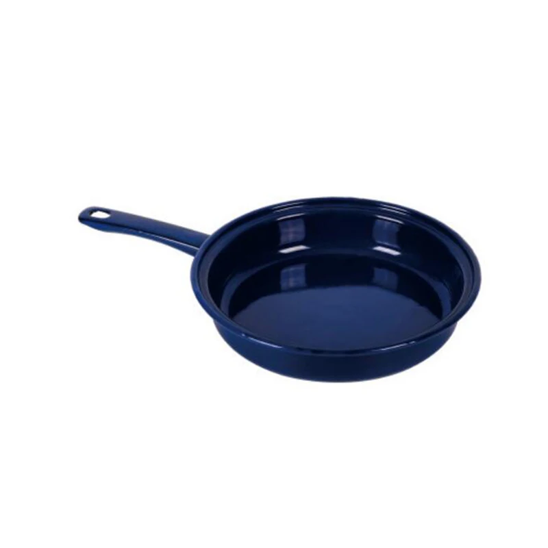 CHL 25cm Custom Blue Speckled Enamel Ware Double Coated Cast Iron Grill Camping  Skillet Frying Pan With Stainless Steel Rim - Buy CHL 25cm Custom Blue  Speckled Enamel Ware Double Coated Cast