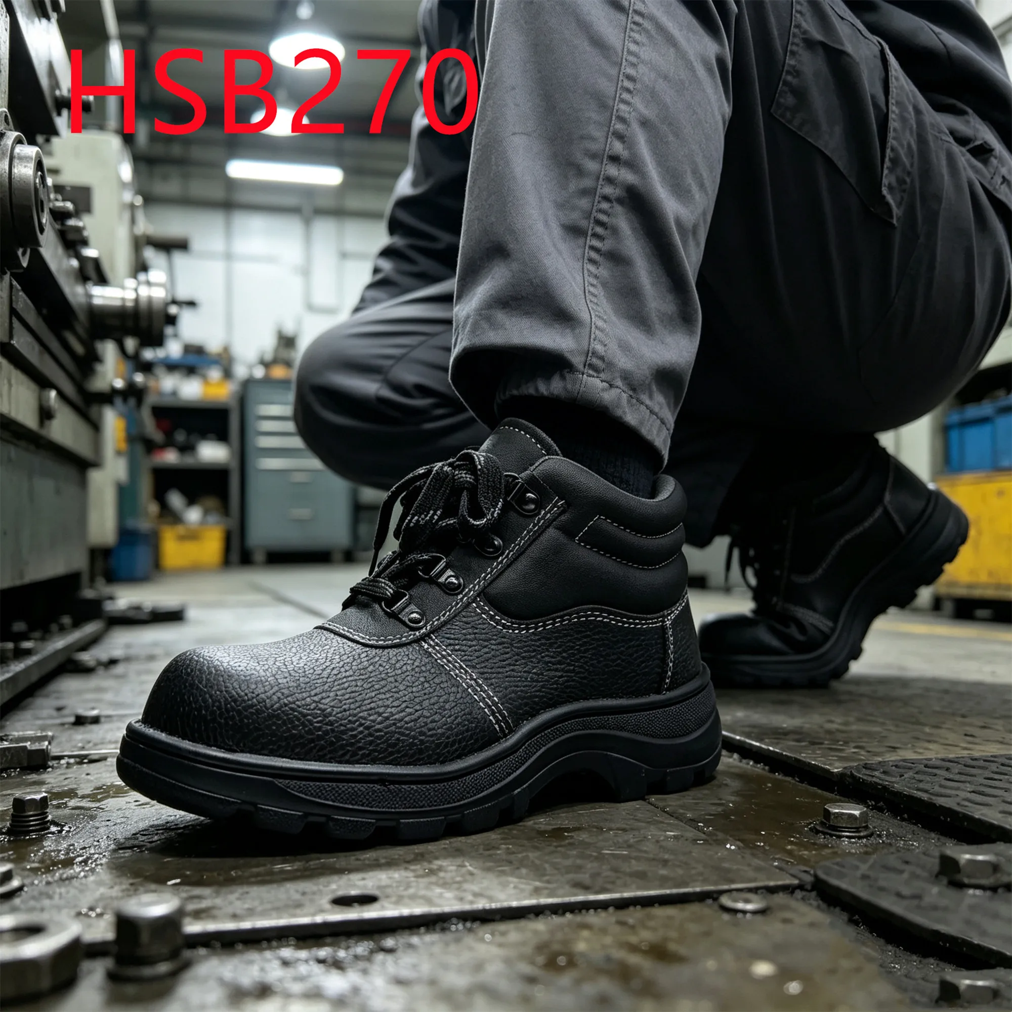 HY,scaffolding Work 360° Full Stitching Rubber Sole Hua Singh Safety Shoes Factory Price Anti-hit 200J Unisex Work Boots HSB270