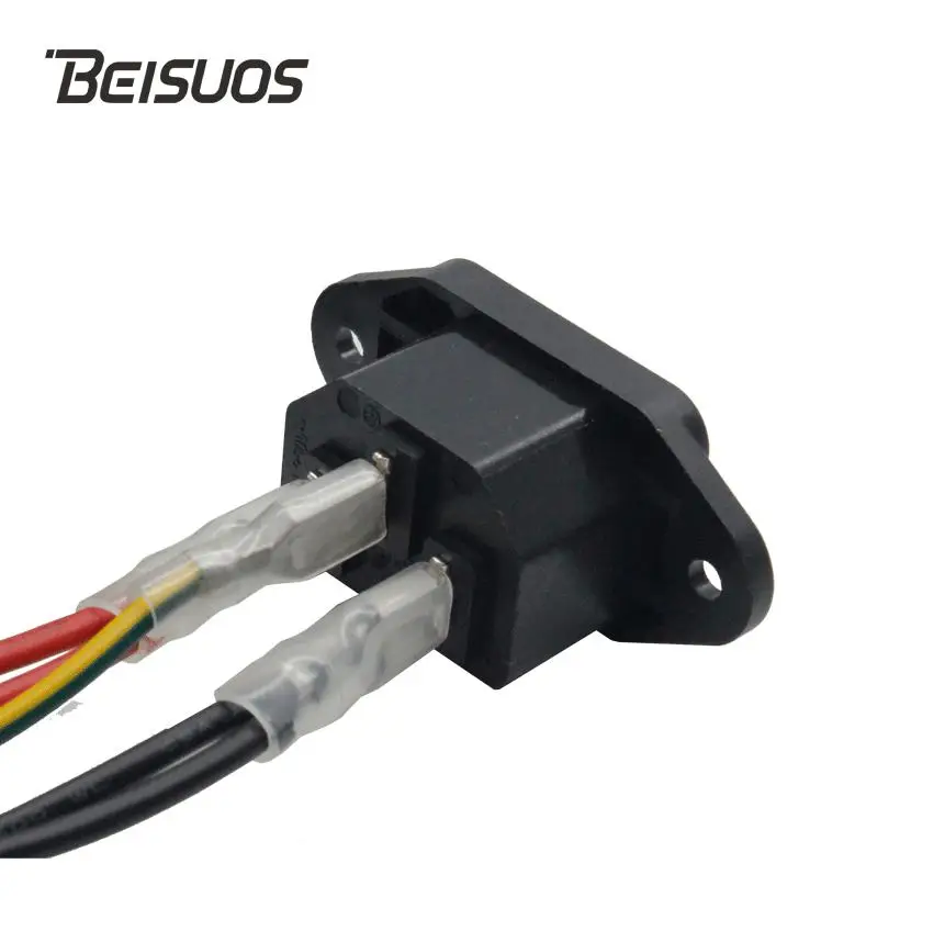 IEC 320 C14 Power Socket with On-Off Rocker Switch Connector Plug with Processing Cable