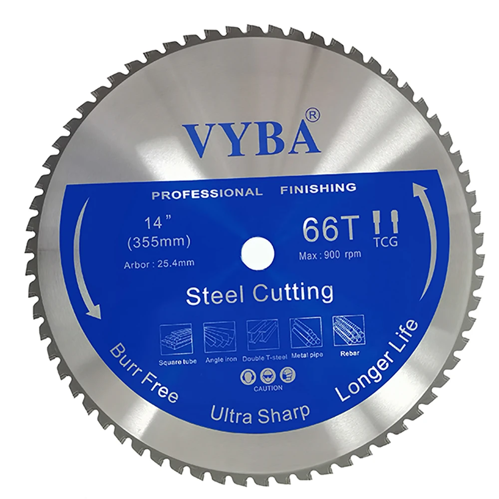 Source 14 inch 66T metal cutting cermet circular saws blade for steel  cutting on