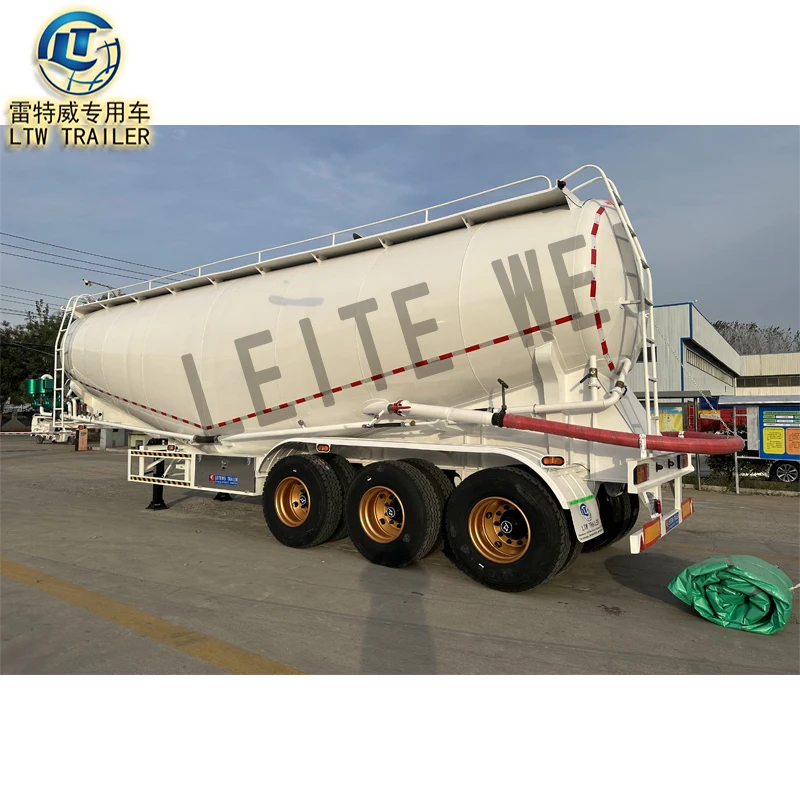 3 Alxes Diesel Engine Compresor 30/40/50 Ton Concrete Mixer Tanker 30/45/50 Cbm Bulk Cement Tank Semi Trailer