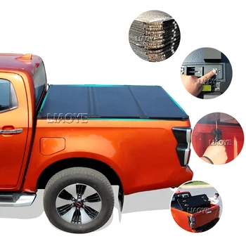 high quality hard folding tonneau cover truck bed cover for mitsubishi triton dmax