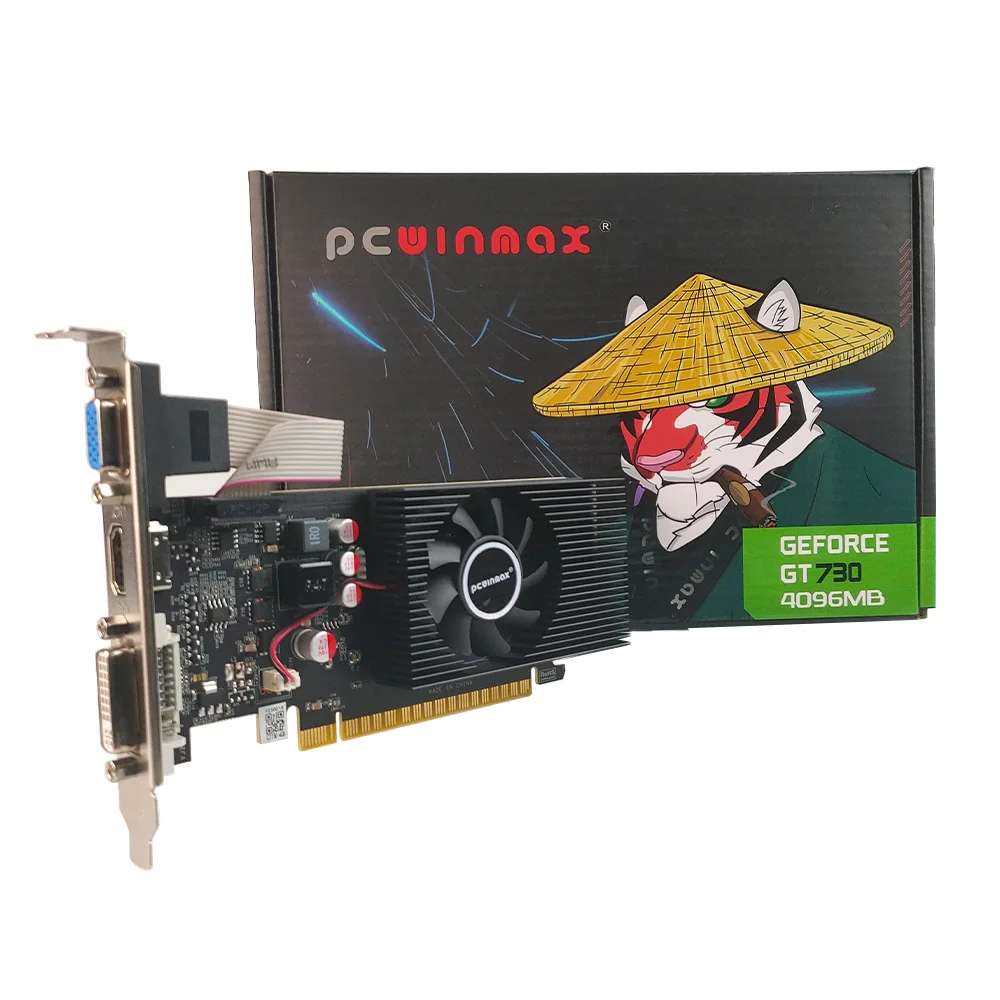 PCWINMAX GT 730 2GB 4GB GDDR3 GDDR5 Low Profile VGA Card