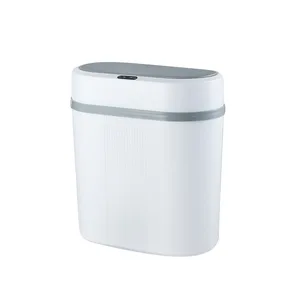 25-Year New Smart 12L Induction Plastic Trash Can for Household Use Gap Trash Can Storage for Bathroom Use