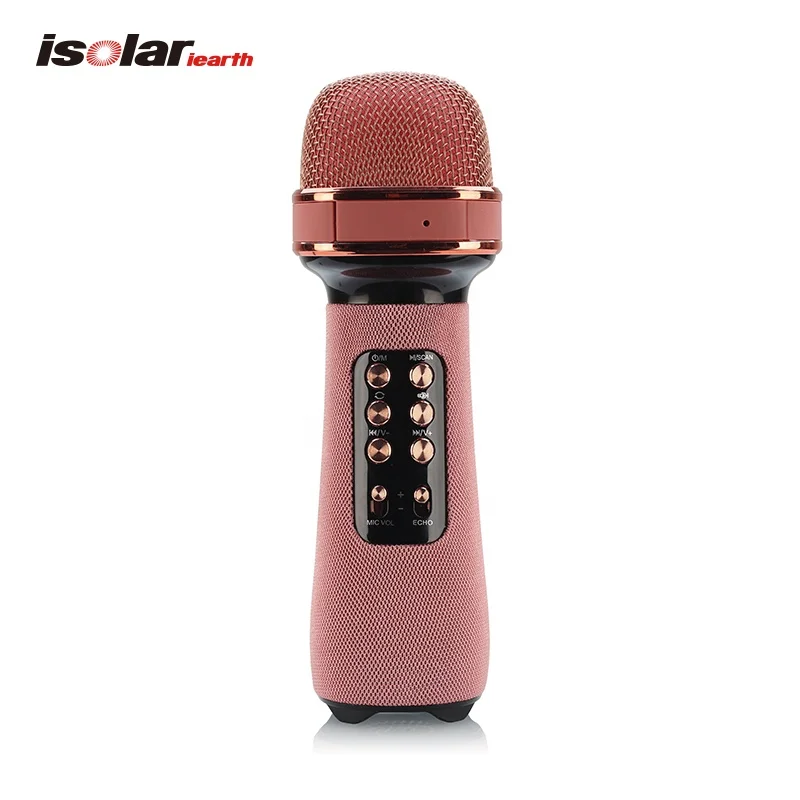 Multifunctional home mobile phone karaoke wireless microphone speaker with fm usb tf wireless microphone