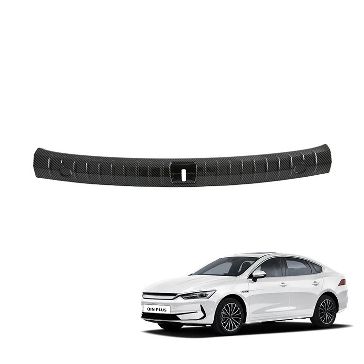 Auto Accessories ABS Material Rear Trunk Door Sill Cover Trim for BYD Qin Plus Rear Guard Bumper Sticker Panel Protector