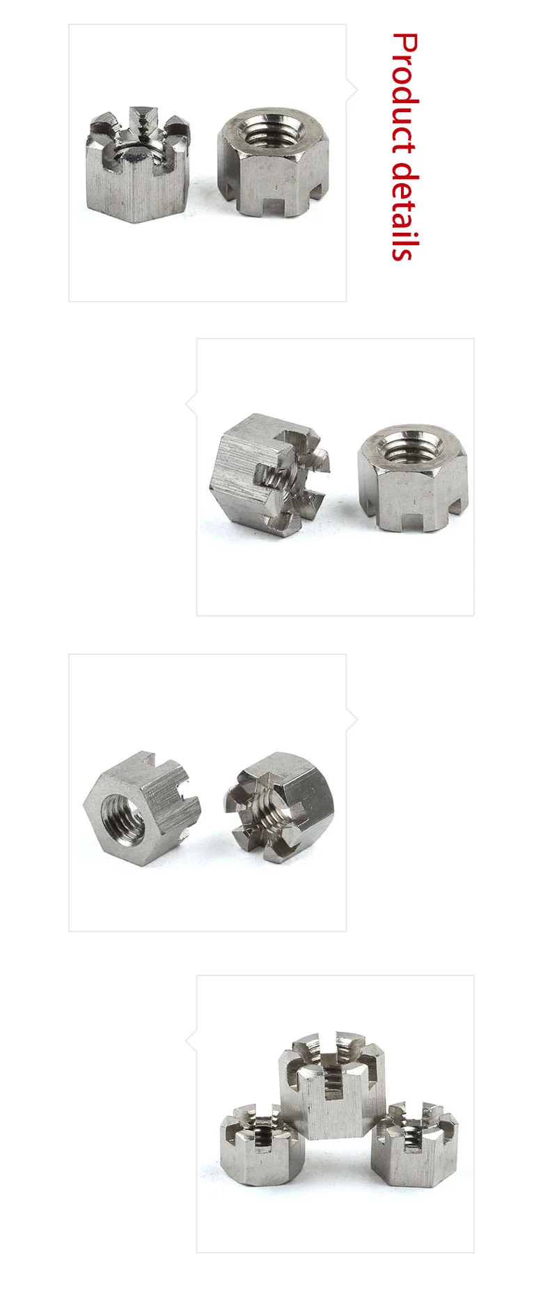 Din935 Hex Castle Nuts Hexagon Slotted Nut Buy Castle Nut,Din935 Nut,Hex Slotted Nut Product